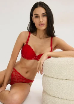 Soutien-gorge à coques en dentelle cœurs