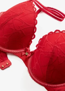 Soutien-gorge à coques en dentelle cœurs