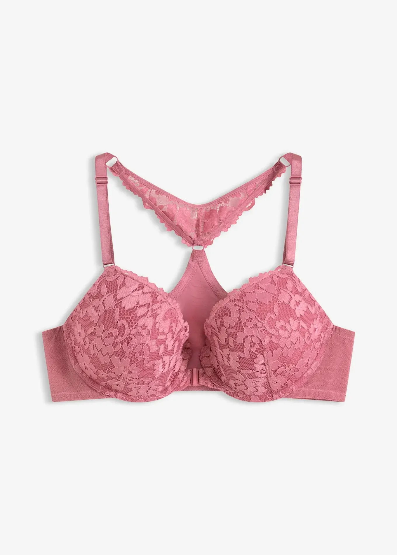 Soutien-gorge à coques en dentelle, fermeture devant