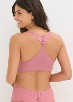 Soutien-gorge à coques en dentelle, fermeture devant