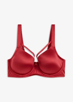 Soutien-gorge à coques en matière brillante
