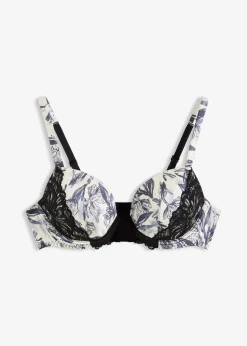 Soutien-gorge à coques en satin imprimé