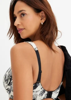 Soutien-gorge à coques et armatures, matière brillante