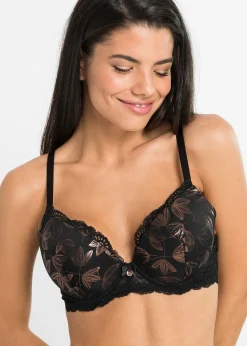 Soutien-gorge à coques et armatures avec effet scintillant