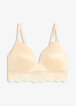 Soutien-gorge à coques et dentelle, sans armatures