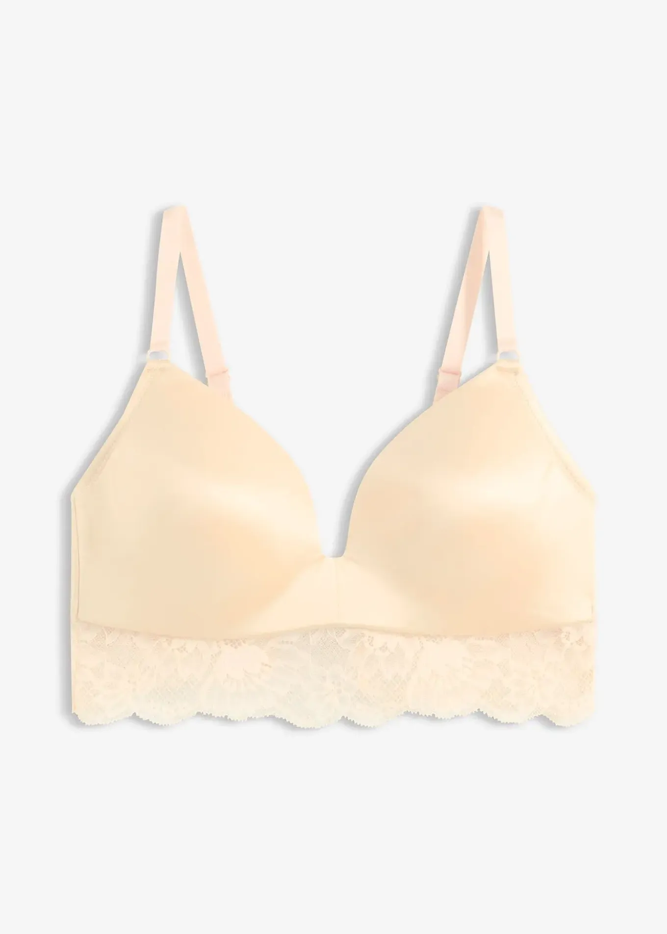 Soutien-gorge à coques et dentelle, sans armatures