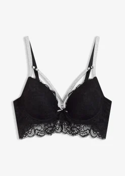 Soutien-gorge à coques et lanières brillantes amovibles