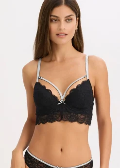 Soutien-gorge à coques et lanières brillantes amovibles