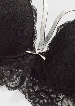 Soutien-gorge à coques et lanières brillantes amovibles