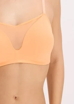 Soutien-gorge à coques et mesh, sans armatures