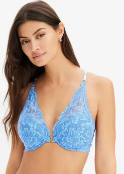 Soutien-gorge à coques, fermeture sur le devant et dentelle