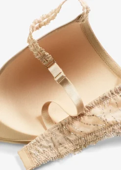 Soutien-gorge à coques sans armatures, broderies