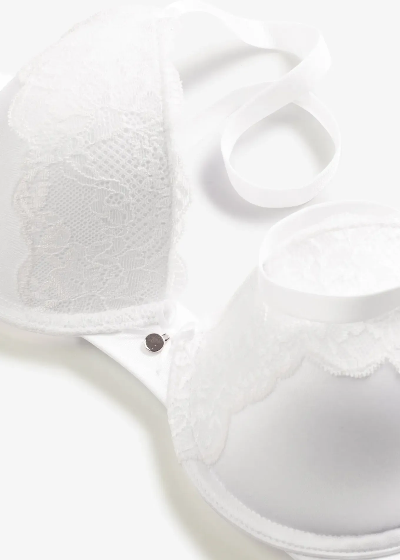 Soutien-gorge à coques satin et dentelle