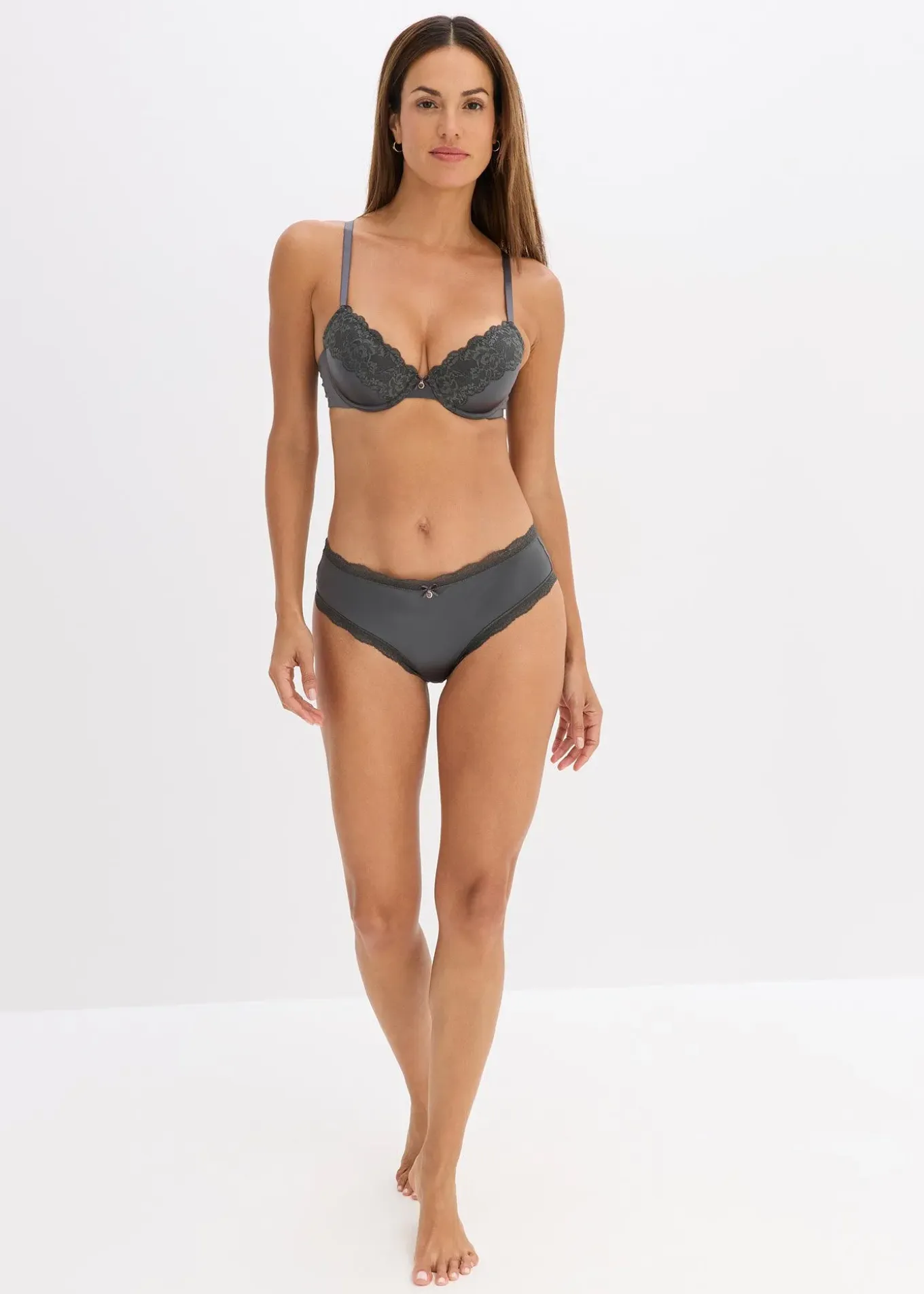 Soutien-gorge à coques satin et dentelle