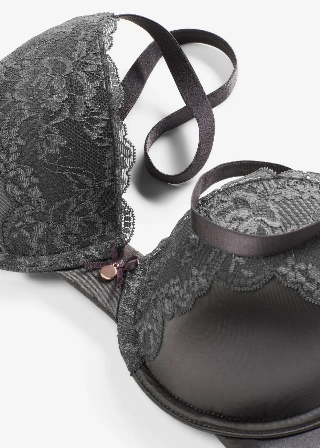 Soutien-gorge à coques satin et dentelle