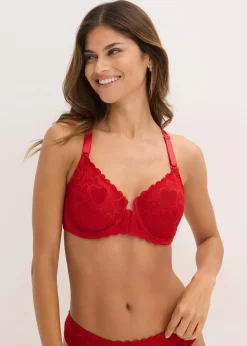 Soutien-gorge agrafé devant avec dentelle