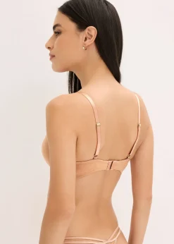 Soutien-gorge avec armatures et matière brillante