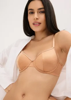 Soutien-gorge avec armatures et matière brillante