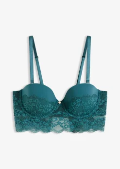 Soutien-gorge balconnet à bretelles amovibles et dentelle florale