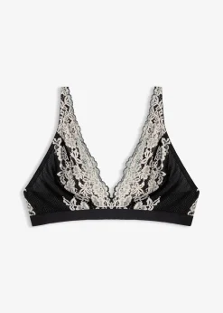 Soutien-gorge bralette à dentelle bicolore
