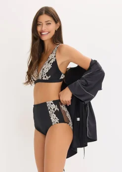 Soutien-gorge bralette à dentelle bicolore