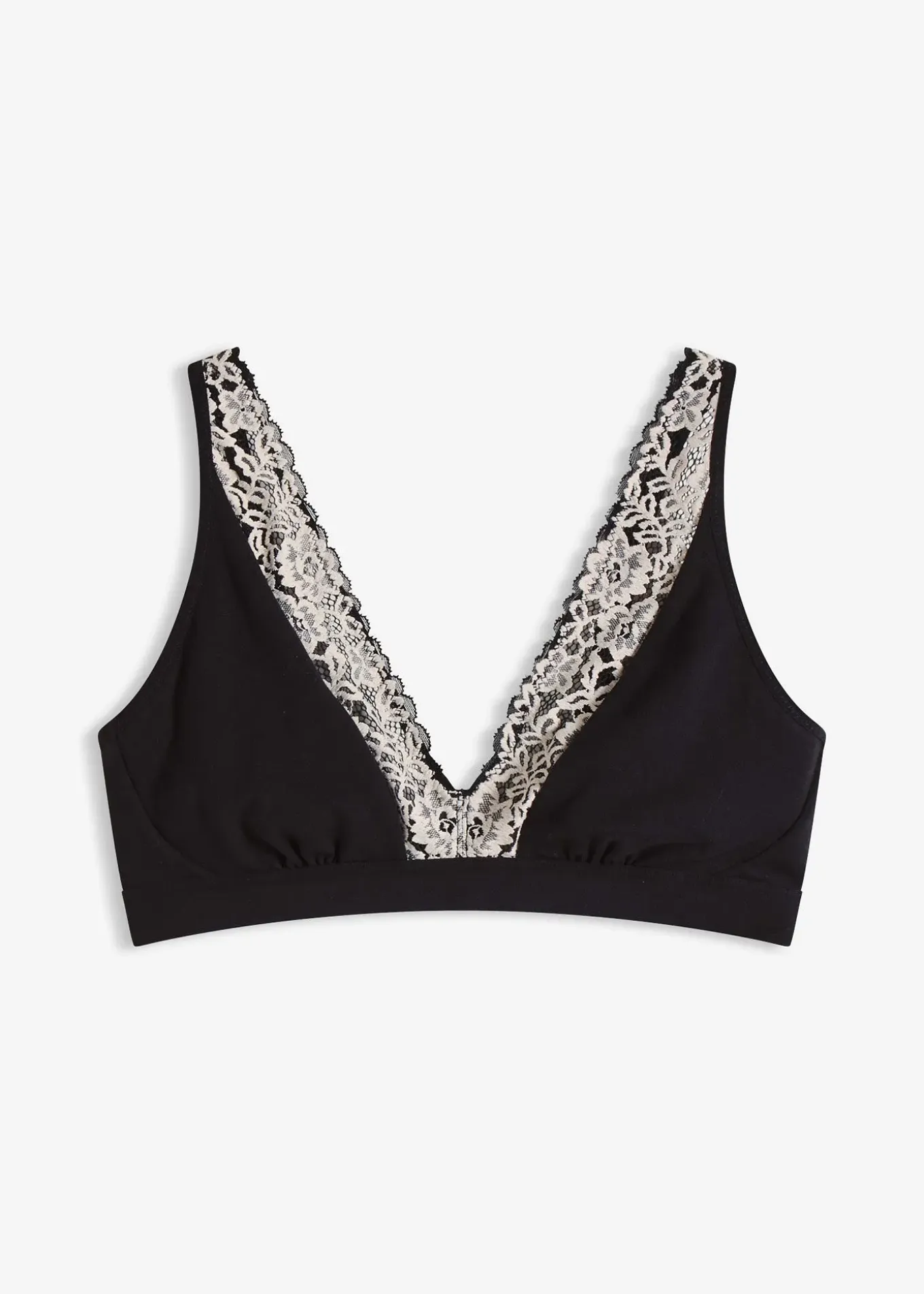 Soutien-gorge bralette orné de dentelle, sans armatures
