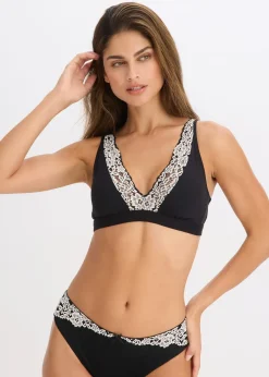 Soutien-gorge bralette orné de dentelle, sans armatures