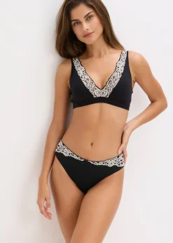 Soutien-gorge bralette orné de dentelle, sans armatures