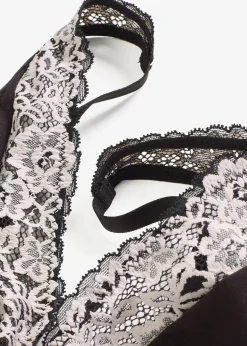 Soutien-gorge bralette orné de dentelle, sans armatures