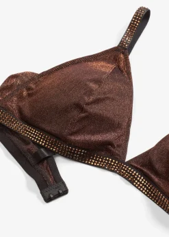 Soutien-gorge bralette triangle en matière brillante