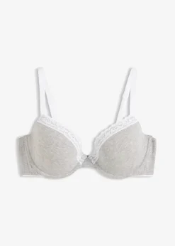 Soutien-gorge coton à coques, armatures et dentelle