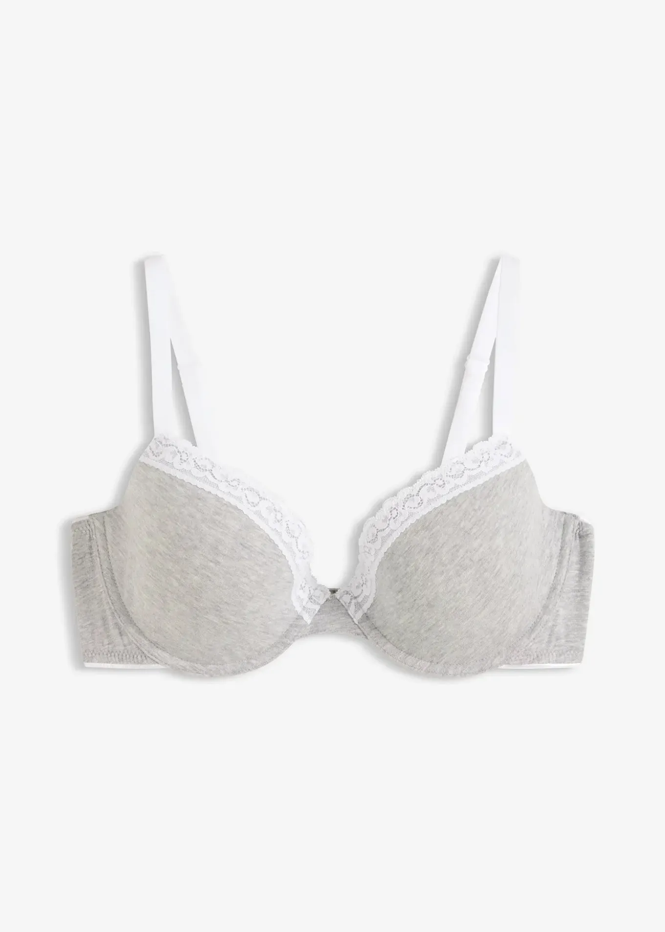 Soutien-gorge coton à coques, armatures et dentelle