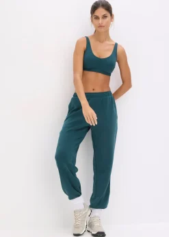 Soutien-gorge de sport en matière côtelée, maintien léger