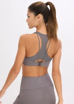 Soutien-gorge de sport légèrement brillant, maintien modéré