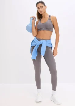 Soutien-gorge de sport légèrement brillant, maintien modéré