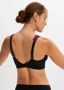 Soutien-gorge grand maintien sans armatures, bretelles rembourrées