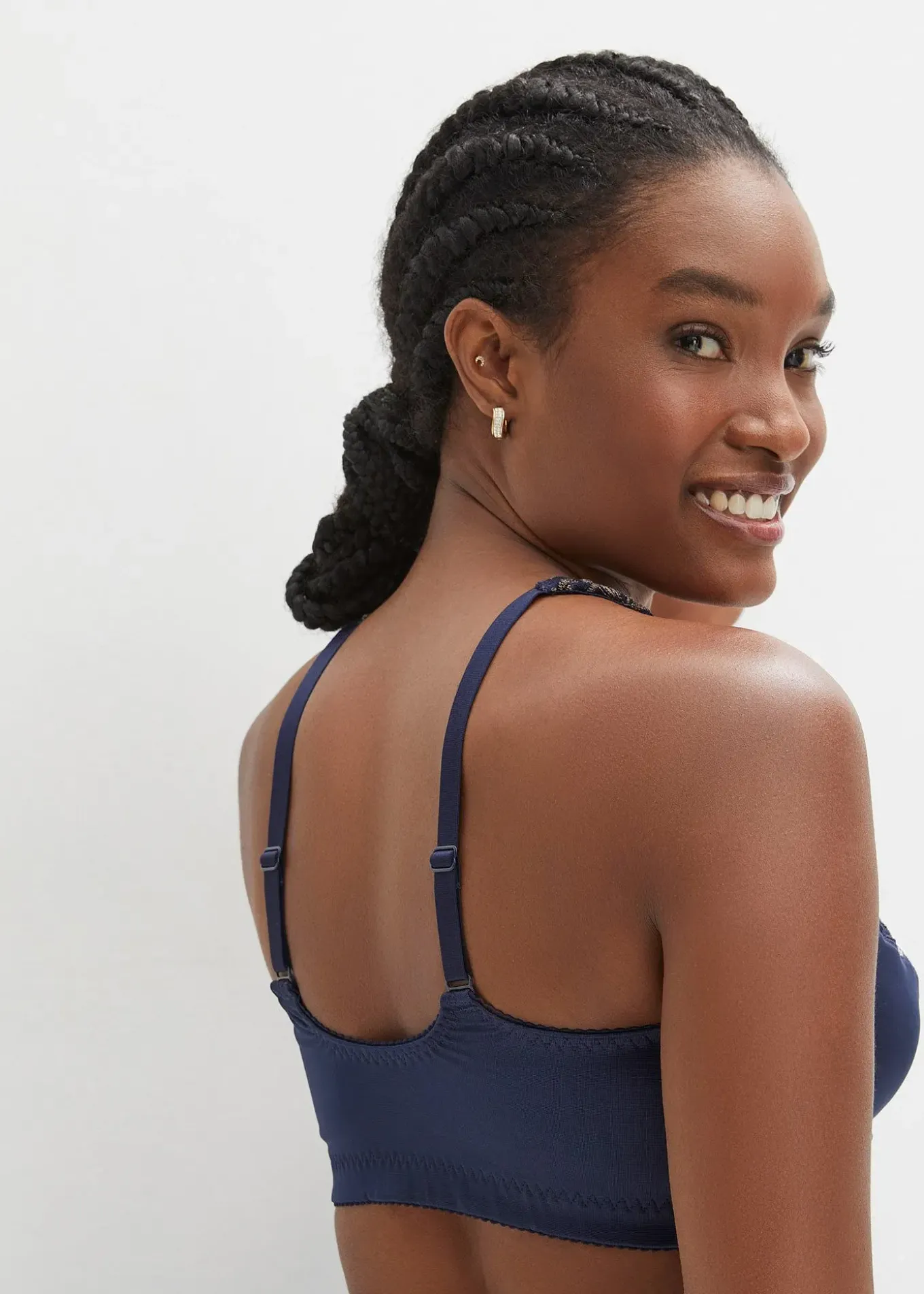 Soutien-gorge grand maintien sans armatures, fermeture devant