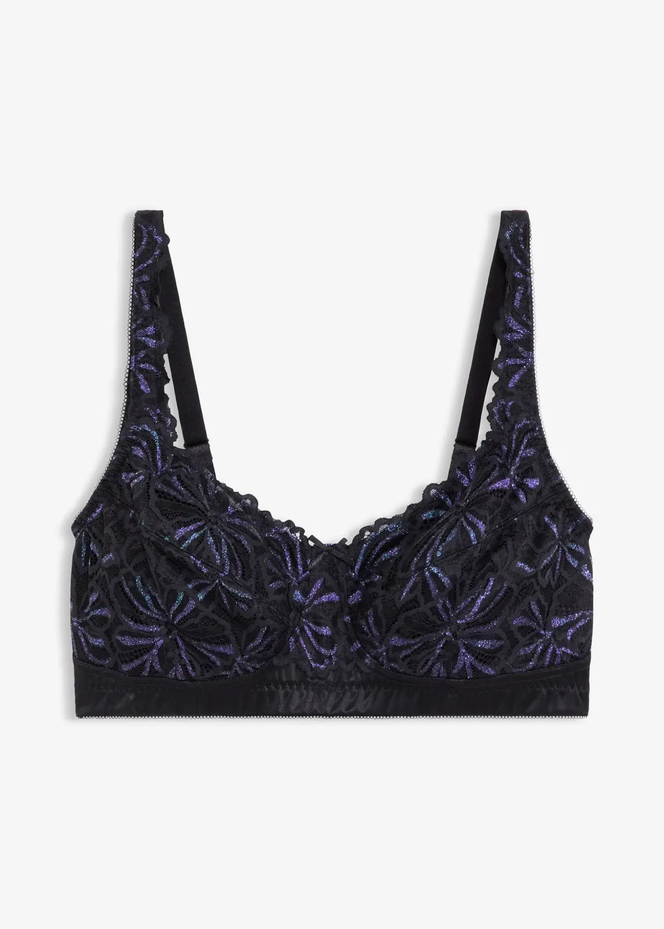 Soutien-gorge grand maintien sans armatures avec fil lurex multicolore