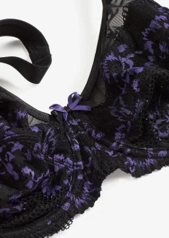 Soutien-gorge minimiseur à bretelles rembourrées et dentelle délicate