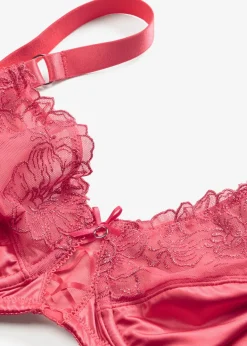 Soutien-gorge minimiseur à armatures avec broderies florales et brillantes