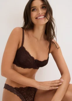 Soutien-gorge semi-rembourré à armatures et dentelle