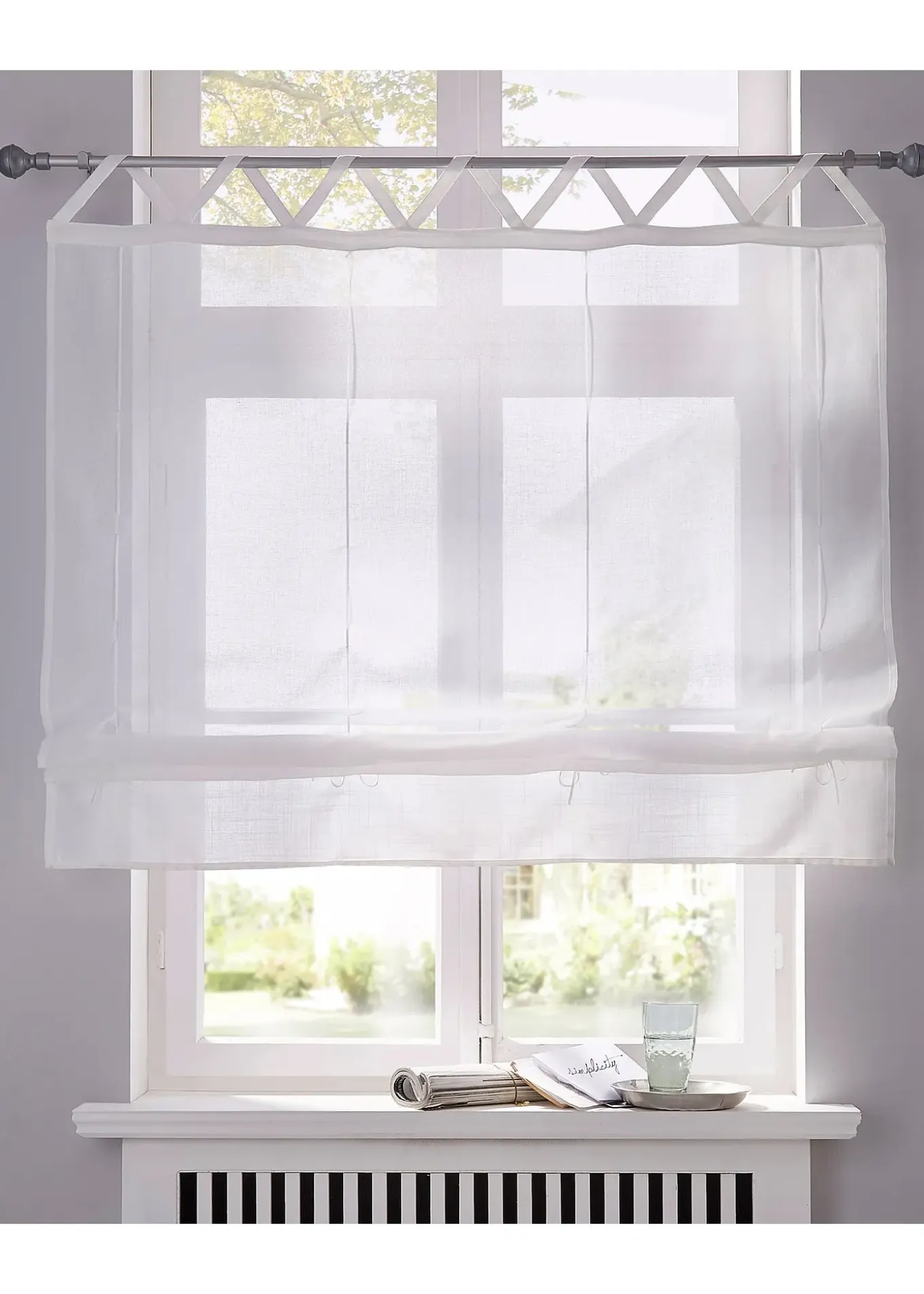 Store à nouer aspect lin