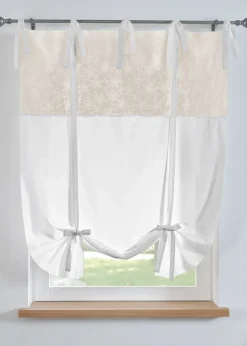 Store à nouettes avec broderie