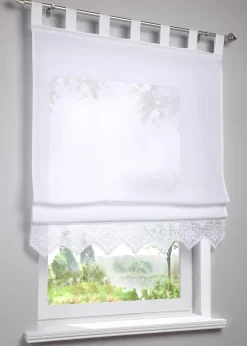 Store bateau semi-transparent avec bordure au crochet
