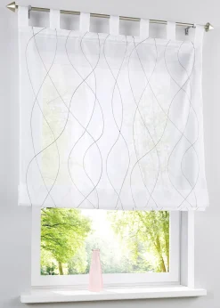 Store bateau transparent avec broderies