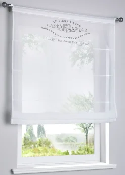 Store bateau transparent avec broderie