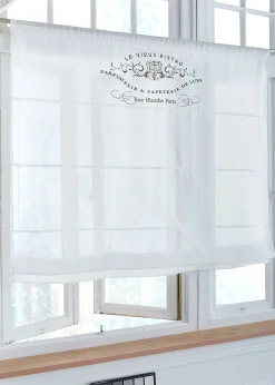 Store bateau transparent avec broderie