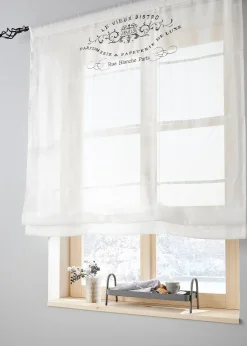 Store bateau transparent avec broderie