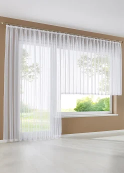 Store voilage avec bordure dentelle