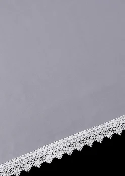 Store voilage avec bordure dentelle